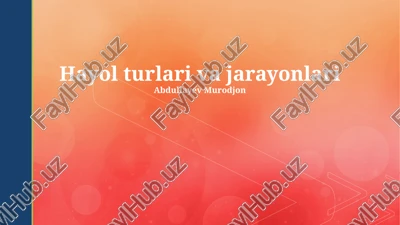 hayotiy faoliyat turlari — PPTX