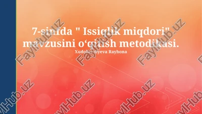 issiqlik miqdori — PPTX