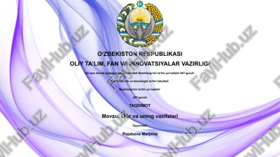 oila va uning vazifalari — PPTX