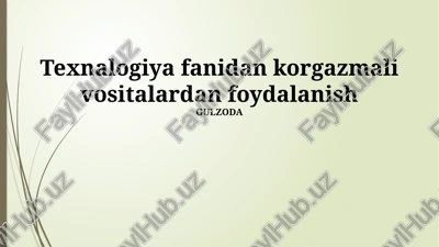 texnalogiya taʼlimida vizual qoʻllanmalar — PPTX