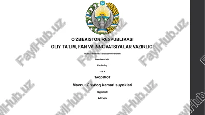 chanoq kamari suyaklari — PPTX