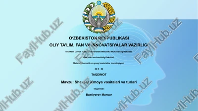 shaxsiy himoya vositalari va turlari — PPTX