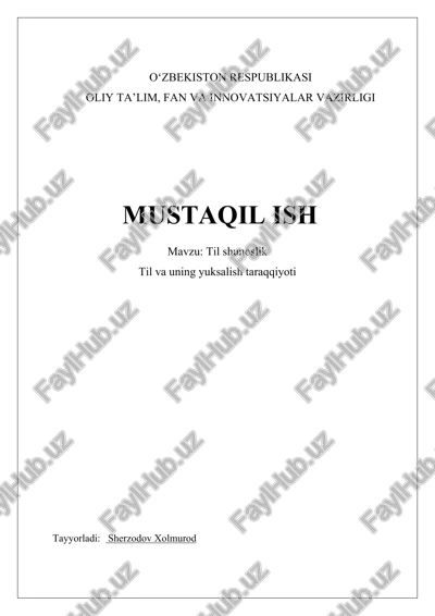 tilshunoslik — DOCX
