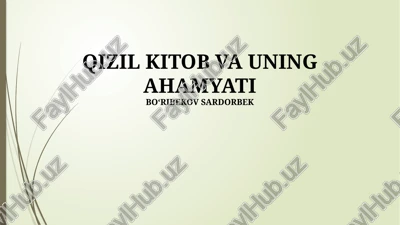 qizil kitob — PPTX