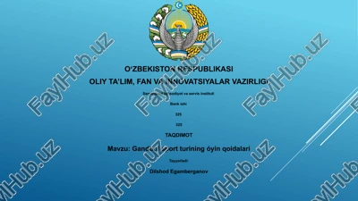 gandbol sport turining óyin qoidalari — PPTX