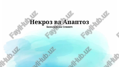 nekroz va apoptoz — PPTX