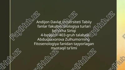 hayotiy shakllar bo'yicha qarashlar va tasniflar — PPTX