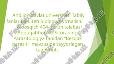 bezgak paraziti — PPTX