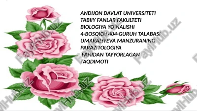 parazitologiya fanidagi yassi chuvalchanglar — PPTX