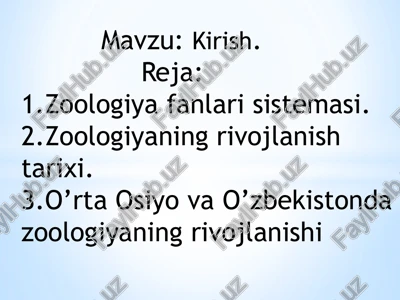 zoologiya — PPTX