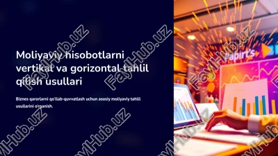 moliyaviy hisobotlarni vertikal va gorizontal tahlil qilish usullari — PPTX