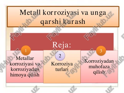 metall korroziyasi va unga qarshi kurash — PDF