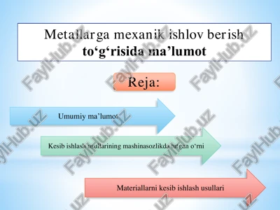 metallarga mexanik ishlov berish — PDF