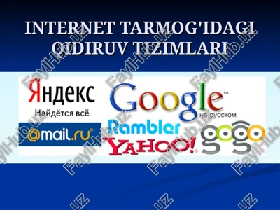 internet tarmog'idagi qidiruv tizimlari — PPT