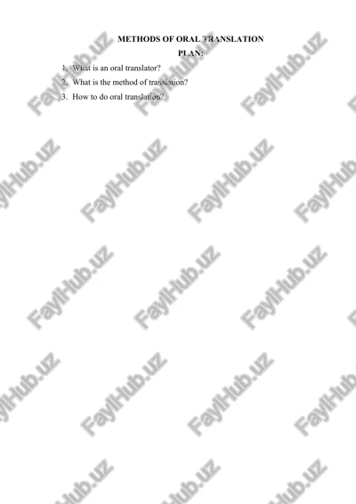 methods of oral translation — DOCX