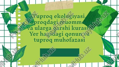 tuproq ekologiyasi — PPTX