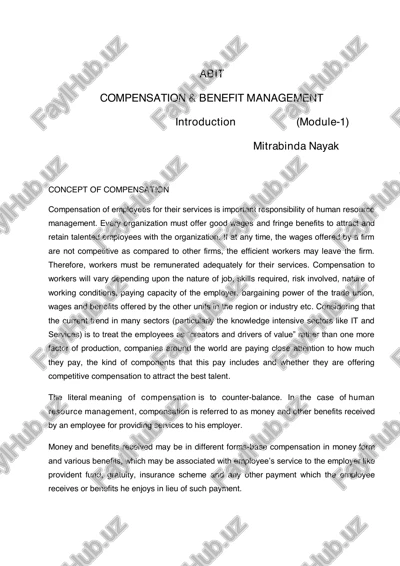 abit compensation & benefit management — PDF