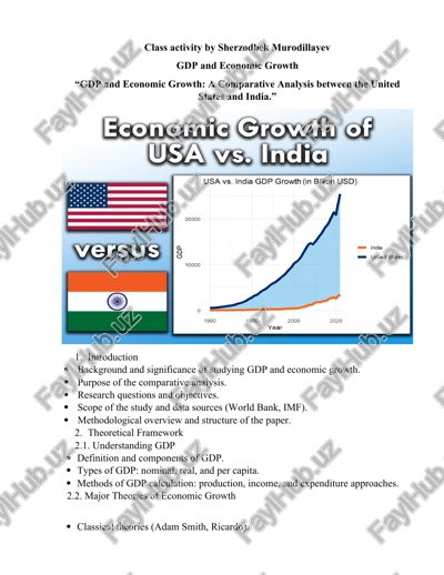 gdp and economic growth: a comparative analysis between the united states and india — DOCX