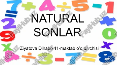 natural sonlar — PPTX