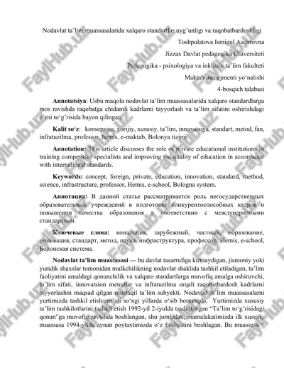 nodavlat ta’lim muassasasi — DOCX
