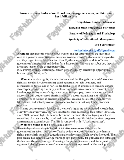 toshpulatova ismigul askarovna — DOCX