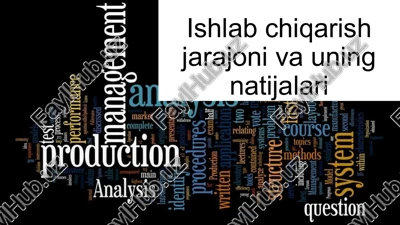 ishlab chiqarish jarajoni va uning natijalari — PPTX