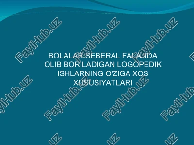 logopedik ishlar — PPT