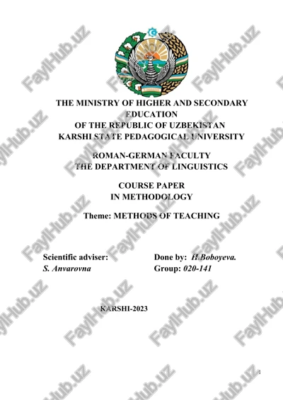 methods of teaching — DOCX