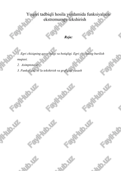 egri chiziqning qavariqligi va botiqligi — DOC