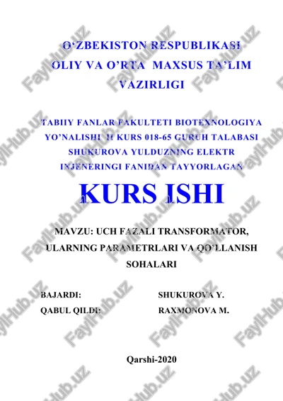 uch fazali transformator — DOC