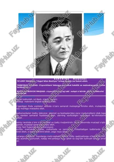 "oygul bilan baxtiyor" darsi — DOCX