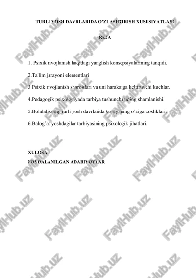 tarbiyaning asosiy turlari — DOCX