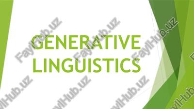 generative linguistics — PPTX
