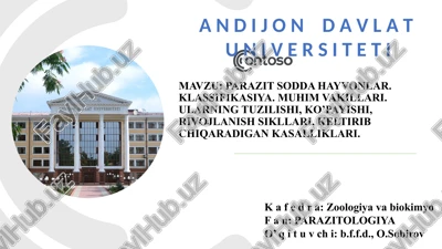 parazit sodda hayvonlar — PPTX
