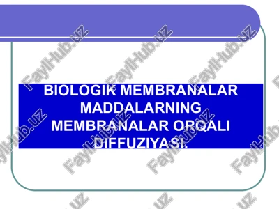 membrana biofizikasi — PPT