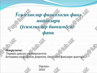 oqsillar — PPT