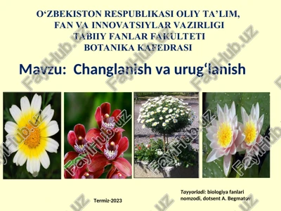 changlanish va urug‘lanish — PPT
