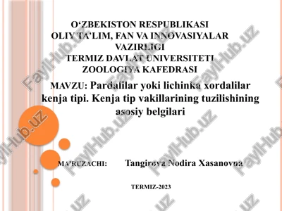 lichinka xordalilar — PPTX