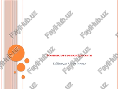 o'simliklar gen muhandisligi — PPTX