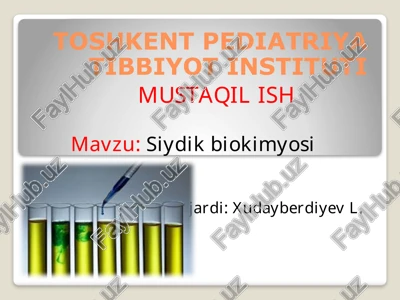 siydikbiokimyosi — PPTX