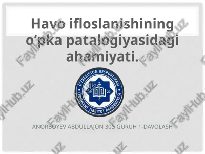 havo ifloslanishining o‘pka patologiyasiga ta'siri — PPTX