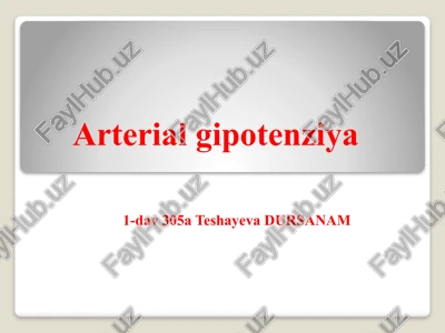 arterial gipotenziya — PPTX