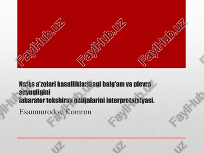 nafasa’zolarikasalliklari diagnostics — PPTX