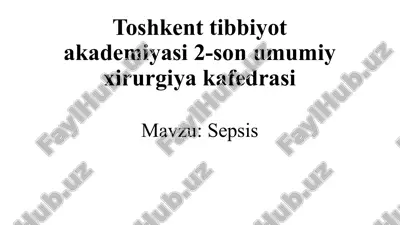 sepsis — PPTX