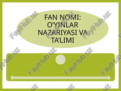 o’yinning ilmiy adabiyotlari o’rganilishi — PPTX