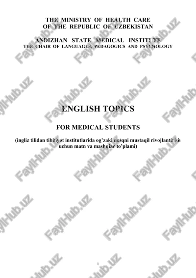 english topics for medical students — DOC