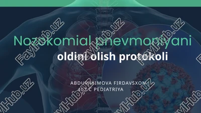 nozokomial pnevmoniya — PPTX