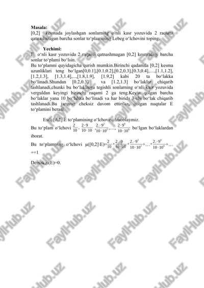o‘nli kasr yozuvi — DOCX