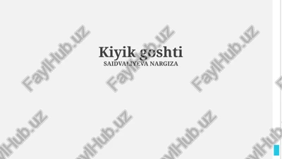 yovvoyi go'sht — PPTX