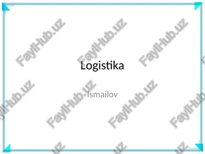 logistika — PPTX